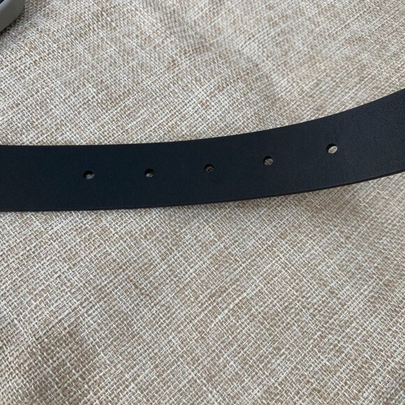 Miumiu Black Leather Belt With Gold Classic Buckle - Picture 6 of 7